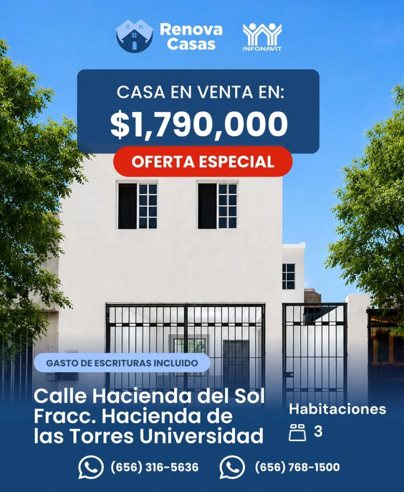 Publicación de Renova Casas: casa en venta en Hacienda de las Torres Universidad